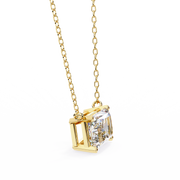 Solar Edge – Radiant Cut Diamond Bold Pendant Necklace