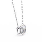 Solar Edge – Radiant Cut Diamond Bold Pendant Necklace