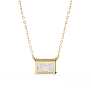 Solar Edge – Radiant Cut Diamond Bold Pendant Necklace