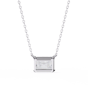 Solar Edge – Radiant Cut Diamond Bold Pendant Necklace