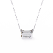 Solar Edge – Radiant Cut Diamond Bold Pendant Necklace