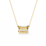 Solar Edge – Radiant Cut Diamond Bold Pendant Necklace