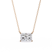 Solar Edge – Radiant Cut Diamond Bold Pendant Necklace
