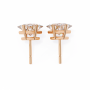 Regal Square – Princess Cut Diamond Stud Earrings