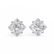 Regal Square – Princess Cut Diamond Stud Earrings