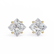 Regal Square – Princess Cut Diamond Stud Earrings