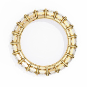 Crescent Bloom – Emerald Cut Lab Diamond Open Band