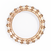 Crescent Bloom – Emerald Cut Lab Diamond Open Band