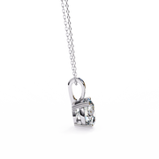 Floating Core – Round Diamond Pendant Necklace