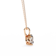 Floating Core – Round Diamond Pendant Necklace