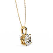 Floating Core – Round Diamond Pendant Necklace