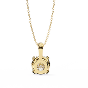 Floating Core – Round Diamond Pendant Necklace
