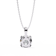 Floating Core – Round Diamond Pendant Necklace