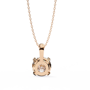 Floating Core – Round Diamond Pendant Necklace