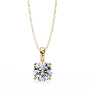 Floating Core – Round Diamond Pendant Necklace