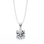 Floating Core – Round Diamond Pendant Necklace