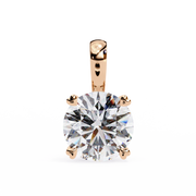 Floating Core – Round Diamond Pendant Necklace