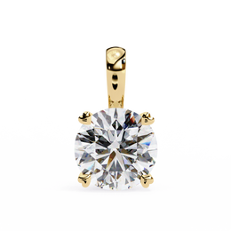 Floating Core – Round Diamond Pendant Necklace