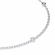 Gold Diamond Station Chain Bracelet