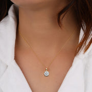 Floating Core – Round Diamond Pendant Necklace