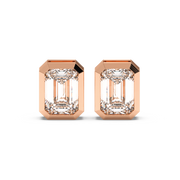 EMERALD BEZEL STUDS