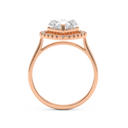 HEART SOLITAIRE HALO RING
