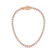 1CT EACH ROUND STRAIGHT LINE TENNIS NECKLACE