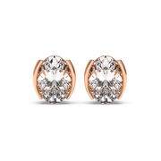 OVAL BEZEL STUDS
