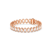 50PTS EACH OVAL BEZEL TENNIS BRACELET