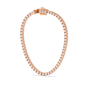 1CT EACH ROUND STRAIGHT LINE TENNIS NECKLACE