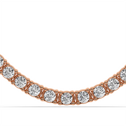 1CT EACH ROUND STRAIGHT LINE TENNIS NECKLACE