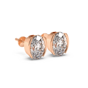 OVAL BEZEL STUDS