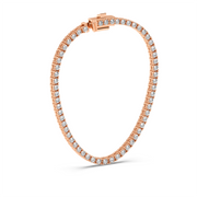 1CT EACH ROUND STRAIGHT LINE TENNIS NECKLACE