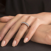 2.5CTW HALF ROUND ETERNITY BAND