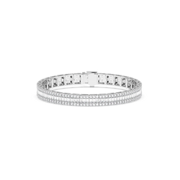 10 ctw Emerald-Round Labgrown Diamond Tennis Bracelet