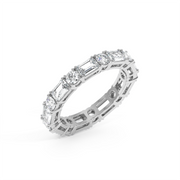 3 ctw Emerald-Round Labgrown Diamond Eternity Band