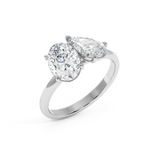 3 ctw Oval-Pear Labgrown Diamond Ring