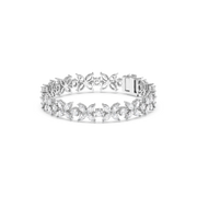 Marquise-Round Labgrown Diamond Flower Bracelet
