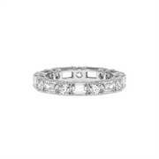 3 ctw Emerald-Round Labgrown Diamond Eternity Band