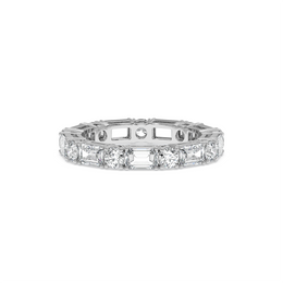 2 ctw Emerald-Round Labgrown Diamond Eternity Band