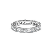 3 ctw Emerald-Round Labgrown Diamond Eternity Band
