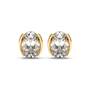 OVAL BEZEL STUDS
