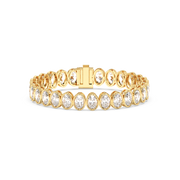 50PTS EACH OVAL BEZEL TENNIS BRACELET