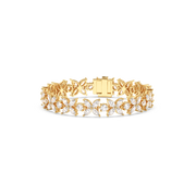 Marquise-Round Labgrown Diamond Flower Bracelet