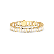 1CT EACH EMERALD BEZEL TENNIS BRACELET