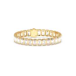 1CT EACH EMERALD BEZEL TENNIS BRACELET