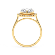 HEART SOLITAIRE HALO RING