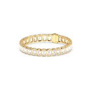 1CT EACH EMERALD BEZEL TENNIS BRACELET
