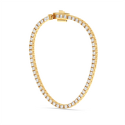 1CT EACH ROUND STRAIGHT LINE TENNIS NECKLACE
