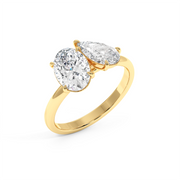1.5 ctw Oval-Pear Labgrown Diamond Ring